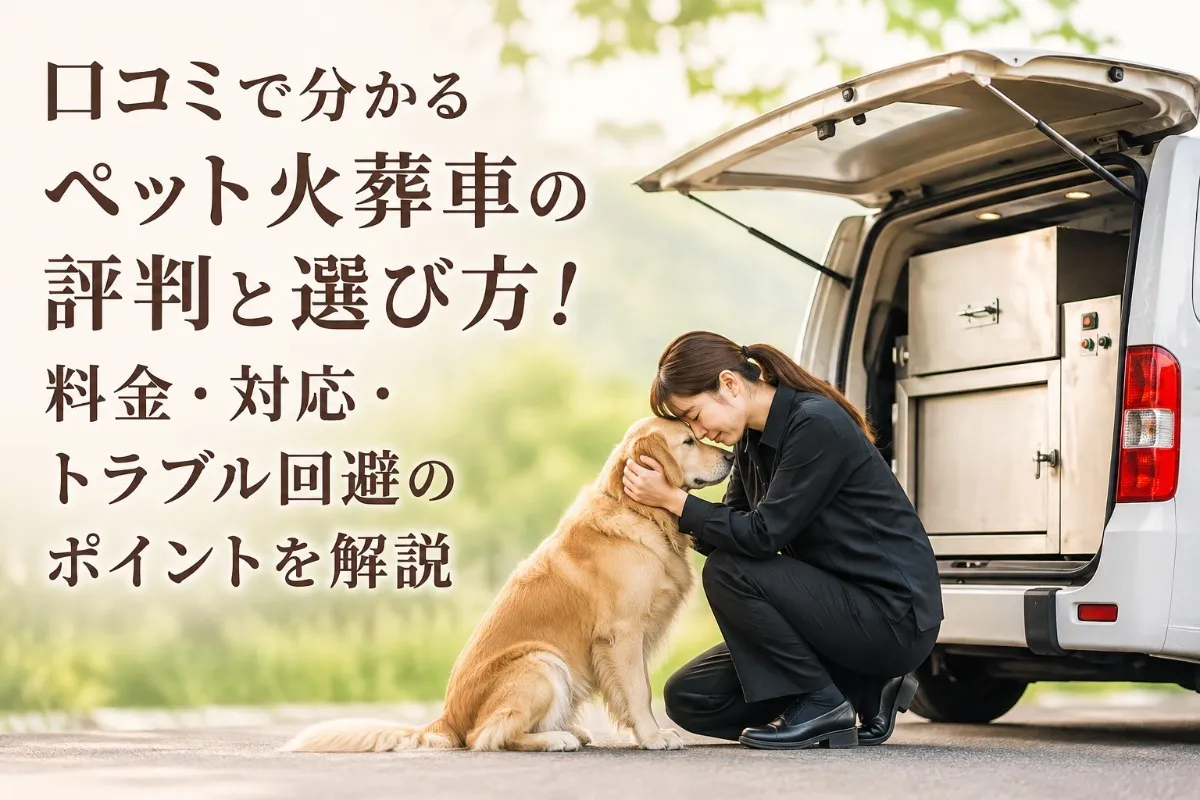 口コミで分かるペット火葬車の評判と選び方!料金・対応・トラブル回避のポイントを解説
