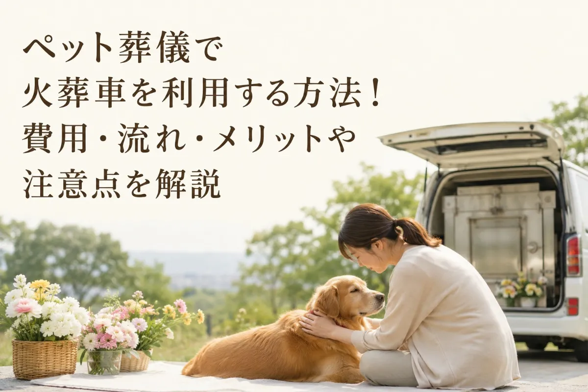 ペット葬儀で火葬車を利用する方法!費用・流れ・メリットや注意点を解説