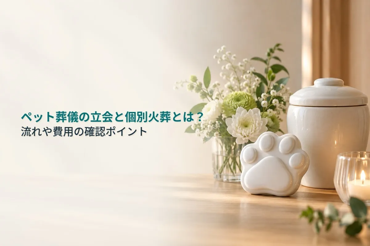 ペット葬儀の立会と個別火葬とは?流れや費用の確認ポイント